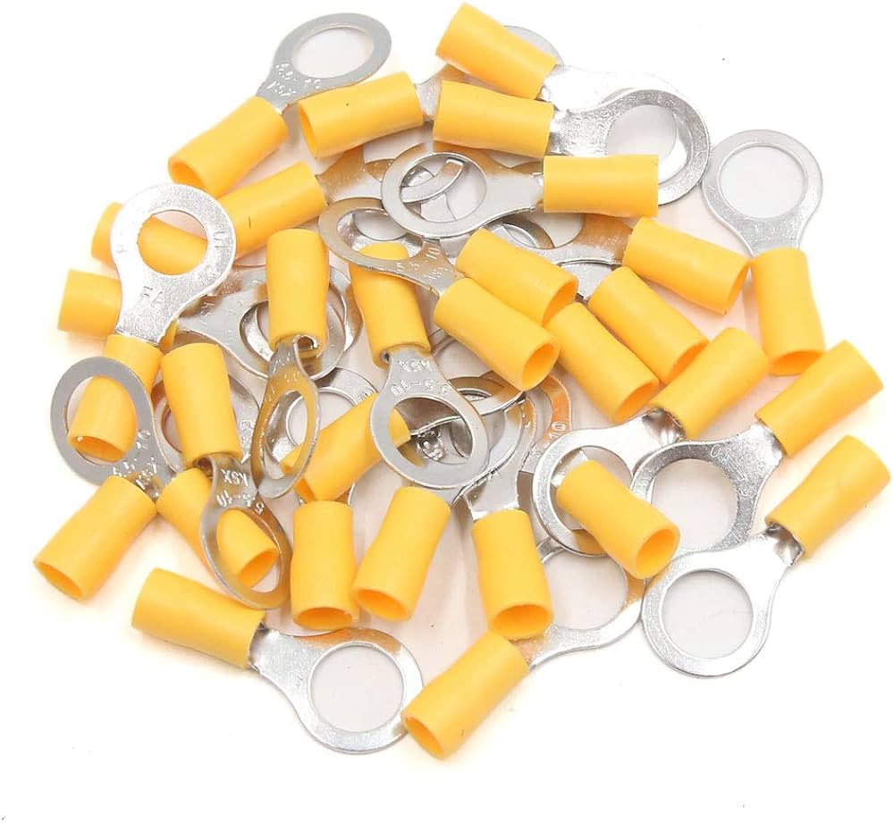4.6 sq.mm-Crimping Type Insulated Copper Ring Type Terminal Ends | HRI-7090 (Pack Of 10) 4.6 sq.mm-Crimping Type Insulated Copper Ring Type Terminal Ends | HRI-7090 (Pack Of 10)
