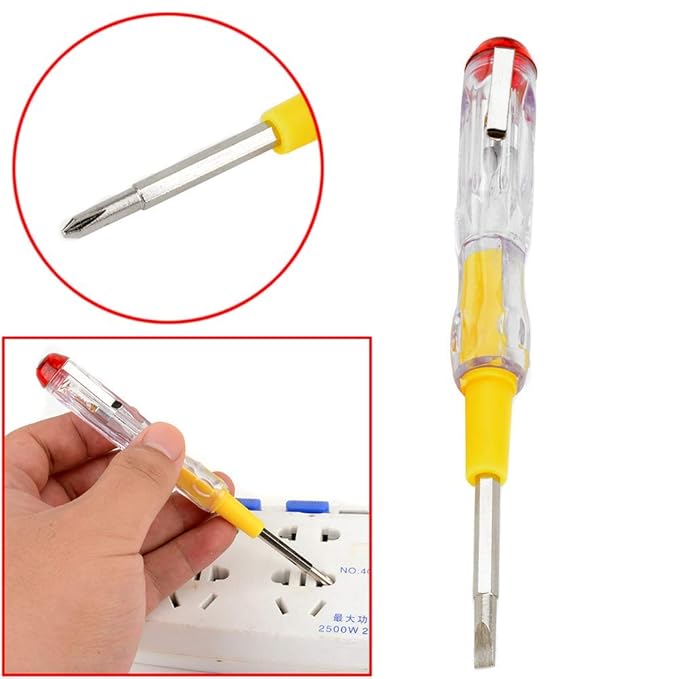 Voltage Line Tester with 2 in 1 Plus Minus Screwdriver (100V-500V AC) Voltage Line Tester with 2 in 1 Plus Minus Screwdriver (100V-500V AC)