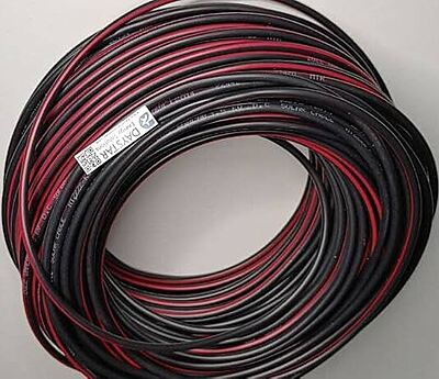 6 sq.mm DC Cable (Black with Red Stripe)