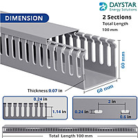 60mm X 60mm X 100mm PVC FRLS Cable Tray 60mm X 60mm X 100mm PVC FRLS Cable Tray