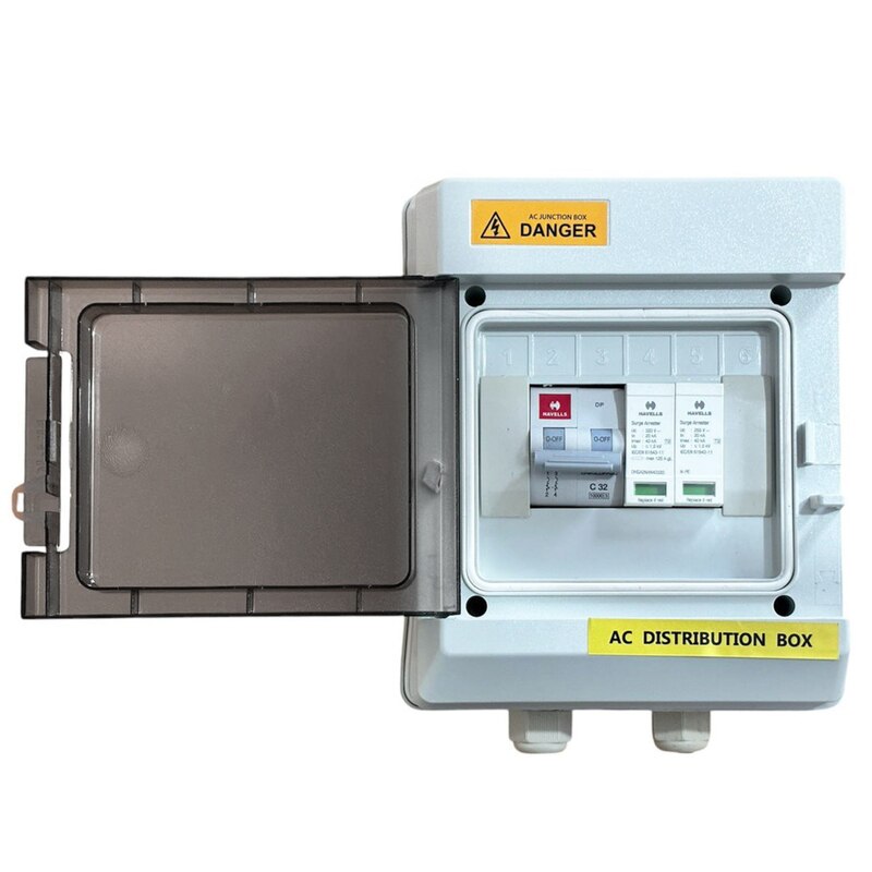 Premium Waterproof IP66 ACDB, 32A MCB & 320V SPD, Havells, for 1kW-5kW (1Ph) Premium Waterproof IP66 ACDB, 32A MCB & 320V SPD, Havells, for 1kW-5kW (1Ph)