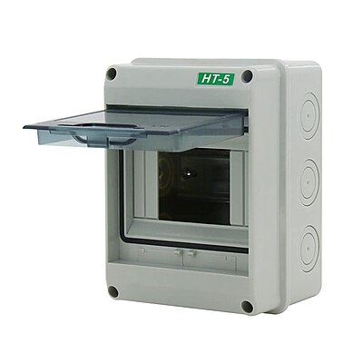 Weatherproof 5-Way MCB Box with Clear Cover (5-Pole)