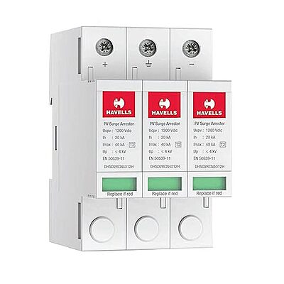 Havells - DC SPD - 2 Pole - 1200V [Lightning Protection for Solar Applications]