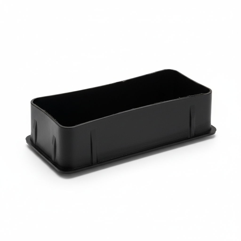 Closing End Cap for Rectangular Pipe 3 x 1.5 inch