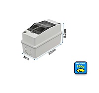 2-Way MCB Box (UV Pro) Weatherproof DB Box Suitable for Outdoor use (IP65)