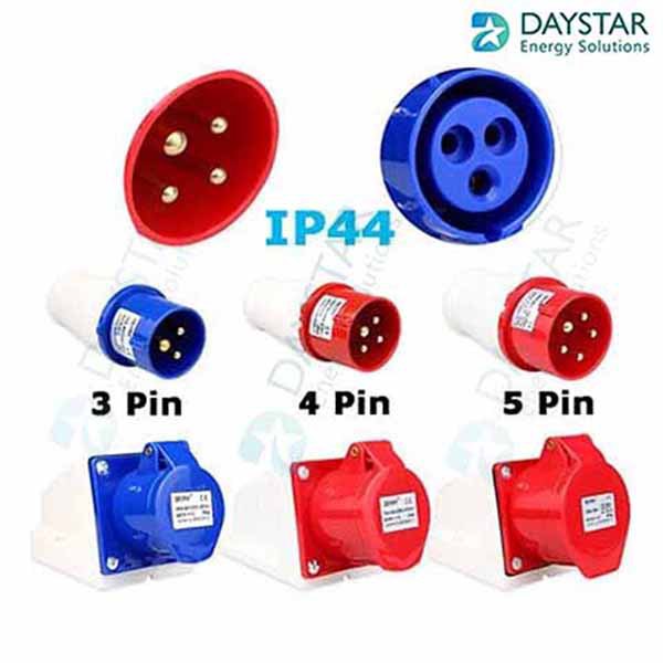 16A/3Pin Industrial panel mount Socket  |Single Phase ( only panel mount socket)