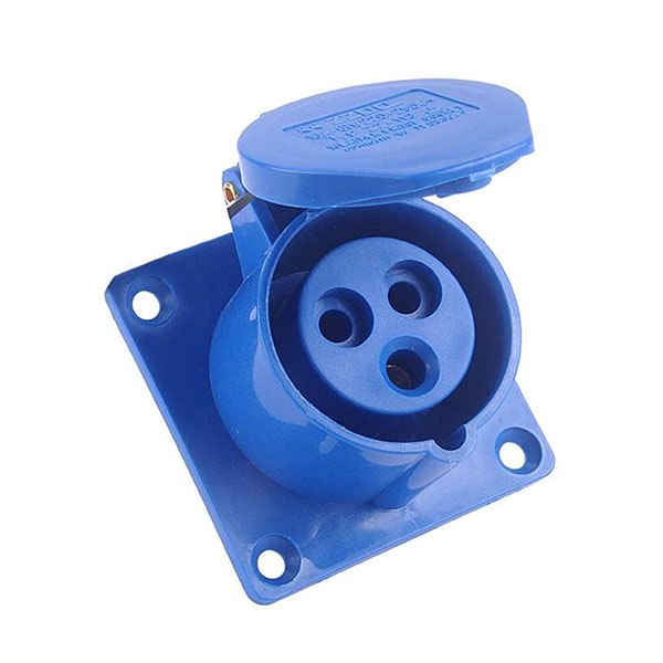 16A/3Pin Industrial panel mount Socket  |Single Phase ( only panel mount socket)