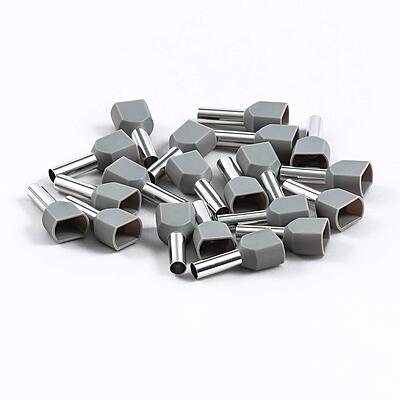 4 sq.mm Twin Insulated Ferrule (GRAY) Pack of 10