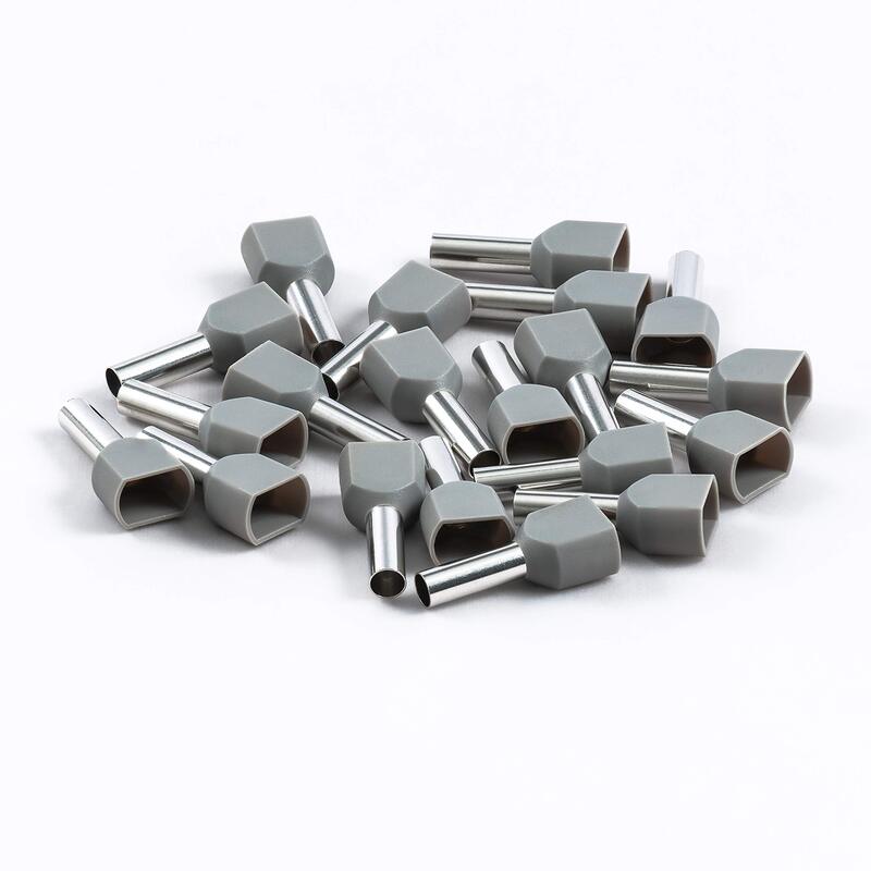 4 sq.mm Twin Insulated Ferrule (GRAY) Pack of 10 4 sq.mm Twin Insulated Ferrule (GRAY) Pack of 10