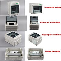 Weatherproof 5-Way MCB Box with Clear Cover (5-Pole)