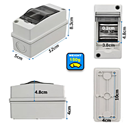 Weatherproof 2-Way MCB Box with Clear Cover (2-Pole)