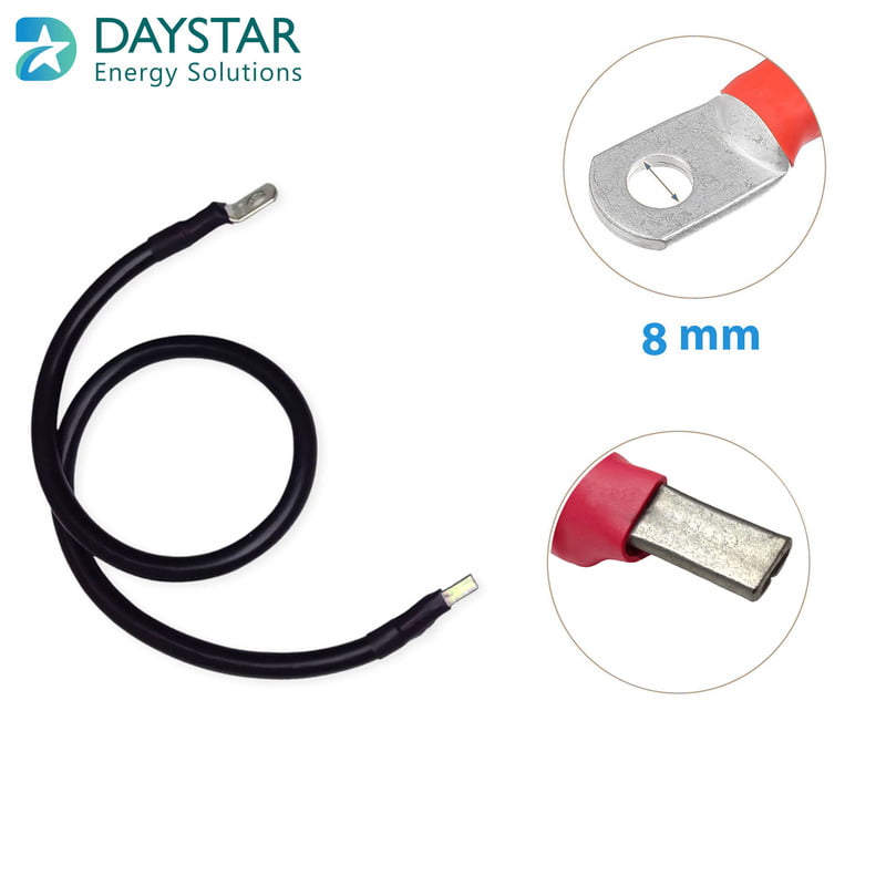 10 sq.mm (7 Gauge) Red and Black Charge Controller Battery Connecting Cables 10 sq.mm (7 Gauge) Red and Black Charge Controller Battery Connecting Cables