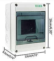 Weatherproof 5-Way MCB Box with Clear Cover (5-Pole)