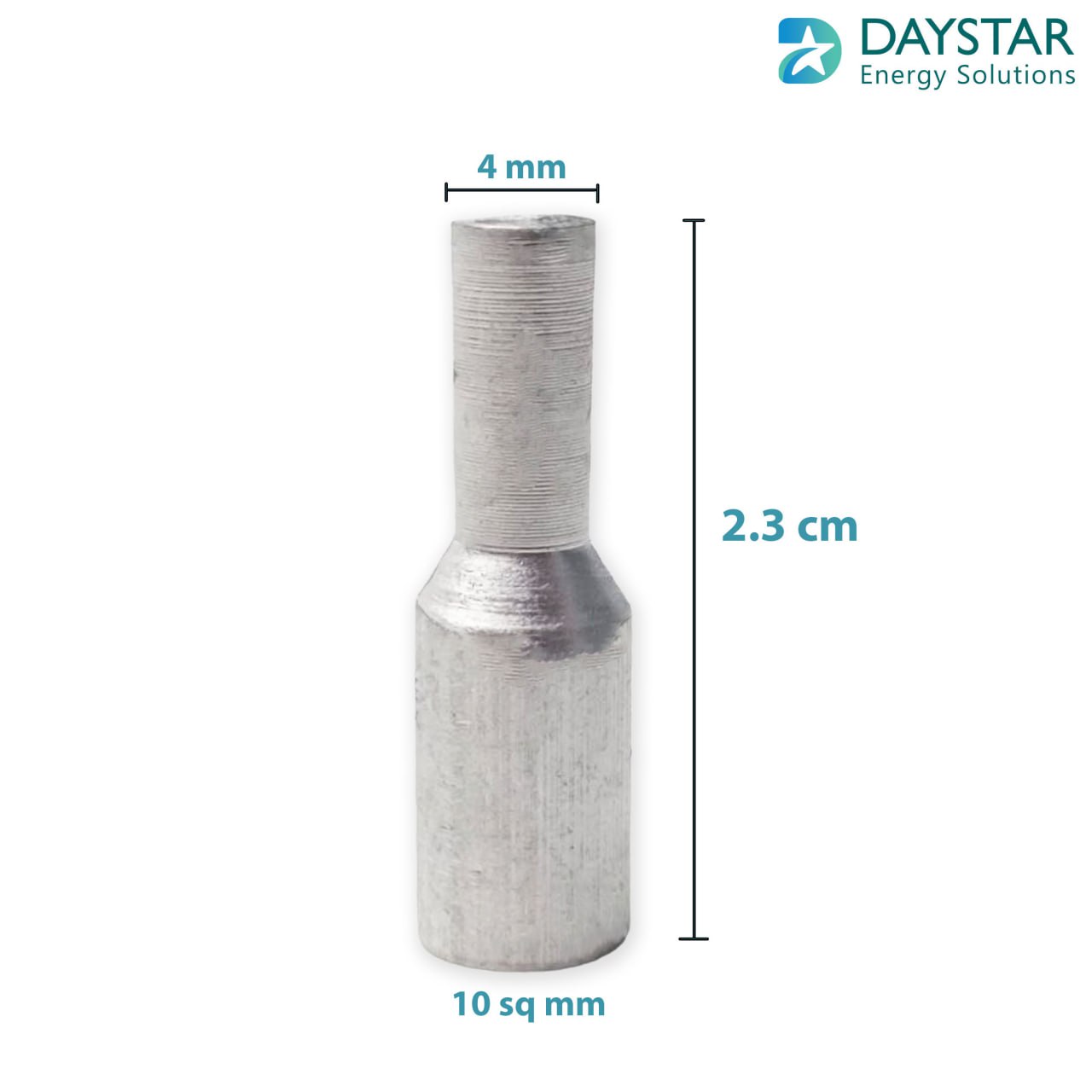 10sq.mm Aluminium Crimping Pin type (Bottle) Lugs - 1 Nos 10sq.mm Aluminium Crimping Pin type (Bottle) Lugs - 1 Nos