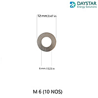 M6 - SS Flat Washer (10 Nos) M6 - SS Flat Washer (10 Nos)