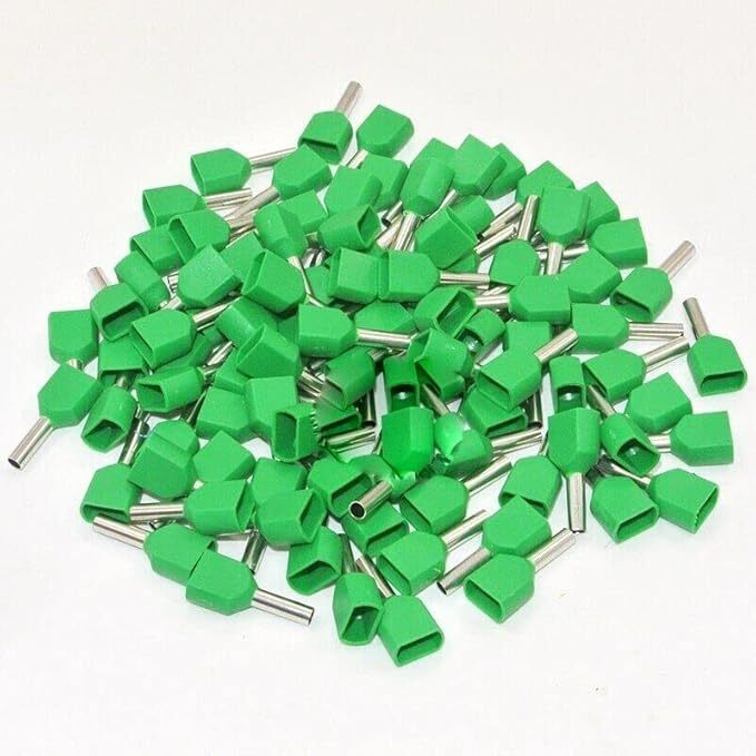 6 sq.mm Twin Insulated Ferrule (GREEN) Pack of 10 6 sq.mm Twin Insulated Ferrule (GREEN) Pack of 10