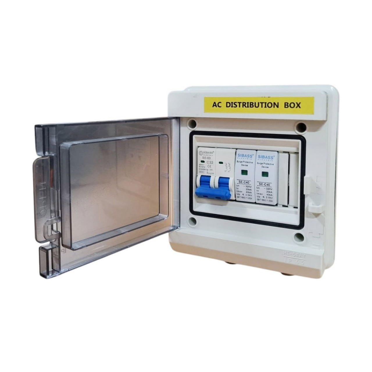 WaterShield IP66 ACDB Single Phase Inbuilt AC MCB 32A, AC SPD 320V