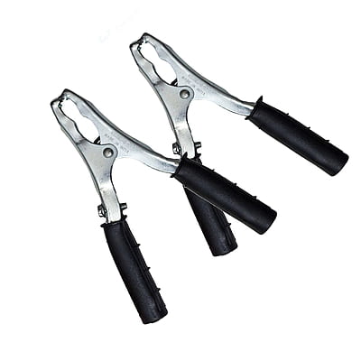 Heavy Duty Crocodile  Battery Clamp Jumper Cable Clamp (100 AMP) Set of 2 Pieces (Black)