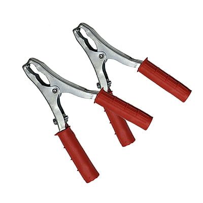 Heavy Duty Crocodile  Battery Clamp Jumper Cable Clamp (100 AMP) Set of 2 Pieces (Red and Black)