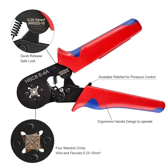 Wire Stripper Self Adjusting Crimping Plier Ratcheting Ferrule Crimper Tool, Chakra Crimping Tool Wire Stripper Self Adjusting Crimping Plier Ratcheting Ferrule Crimper Tool, Chakra Crimping Tool