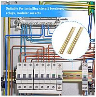 2-Piece DIN Mounting Rails – 35mm Slotted Iron Rails for Terminal Blocks, Relays & Contactors | Industrial Electrical Panel Accessories | 50 Centimeter | Pack Of 2 2-Piece DIN Mounting Rails – 35mm Slotted Iron Rails for Terminal Blocks, Relays & Contactors | Industrial Electrical Panel Accessories | 50 Centimeter | Pack Of 2