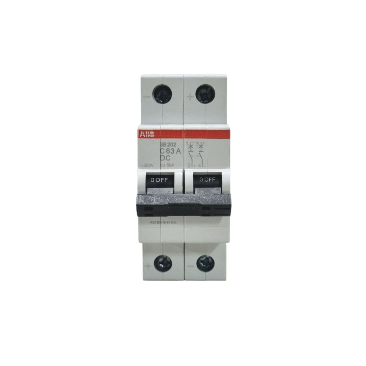 ABB  63A 2-Pole DC MCB – 500V Solar Application