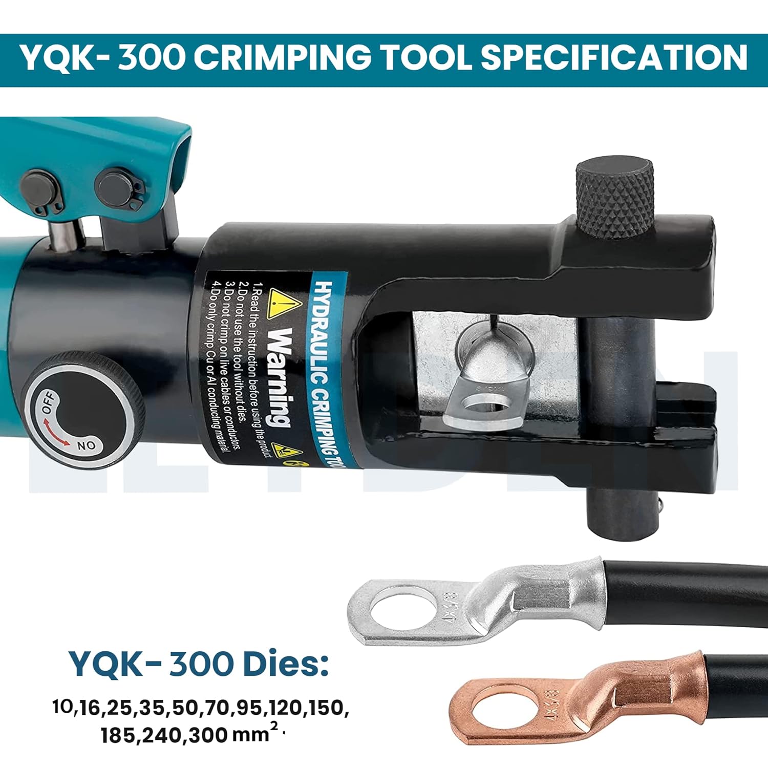 Hydraulic Crimping Tool: 16-Ton Manual Crimper for 10–300mm² Cable Lugs Hydraulic Crimping Tool: 16-Ton Manual Crimper for 10–300mm² Cable Lugs
