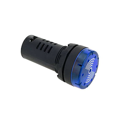 22.5mm BUZZER ILLUMINATED BLUE