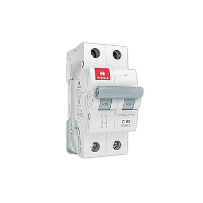 Havells PVC Plastic 63A MCB DP C Curve (White)