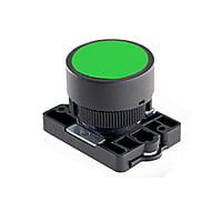 22.5mm PLASTIC PUSH BUTTON GREEN