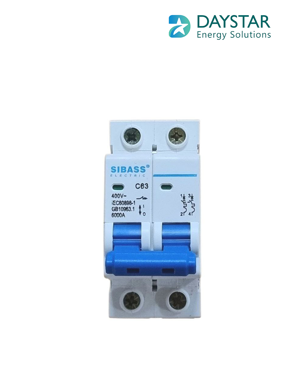 Sibass 63A 2-Pole AC MCB