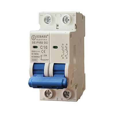 DC MCB 2 Pole 16 amp 500V (MCB Only)