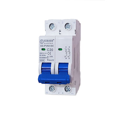 DC MCB 2 Pole 20 amp 500V (MCB Only)