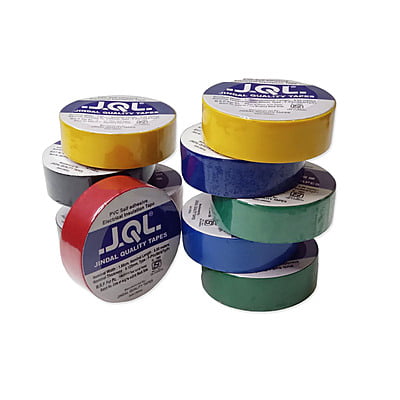 Jindal Quality Tape  PVC Electrical Insulation Tape-Colored Pack of 10 Pieces (Multi, 10)