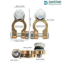 Brass Battery Terminal Connectors, Top Post Battery Terminals Clamp Set for Marine Car Boat RV Vehicles (pack of 4)) Brass Battery Terminal Connectors, Top Post Battery Terminals Clamp Set for Marine Car Boat RV Vehicles (pack of 4))
