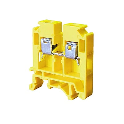 TERMINAL BLOCK POLYMIDE for 6sqmm  - FTS6P YELLOW WITH END PLATE