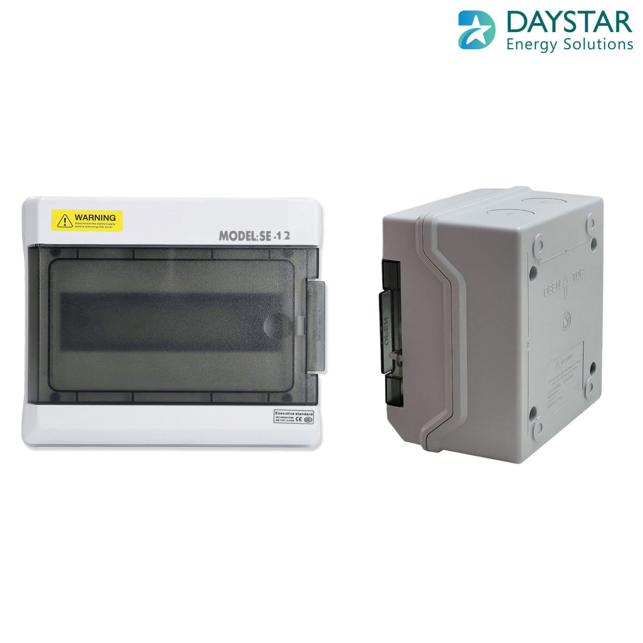Weatherproof 12-Way MCB Box with Clear PVC Enclosure and Open-Type Cover for Outdoor Power Distribution (12-Pole)