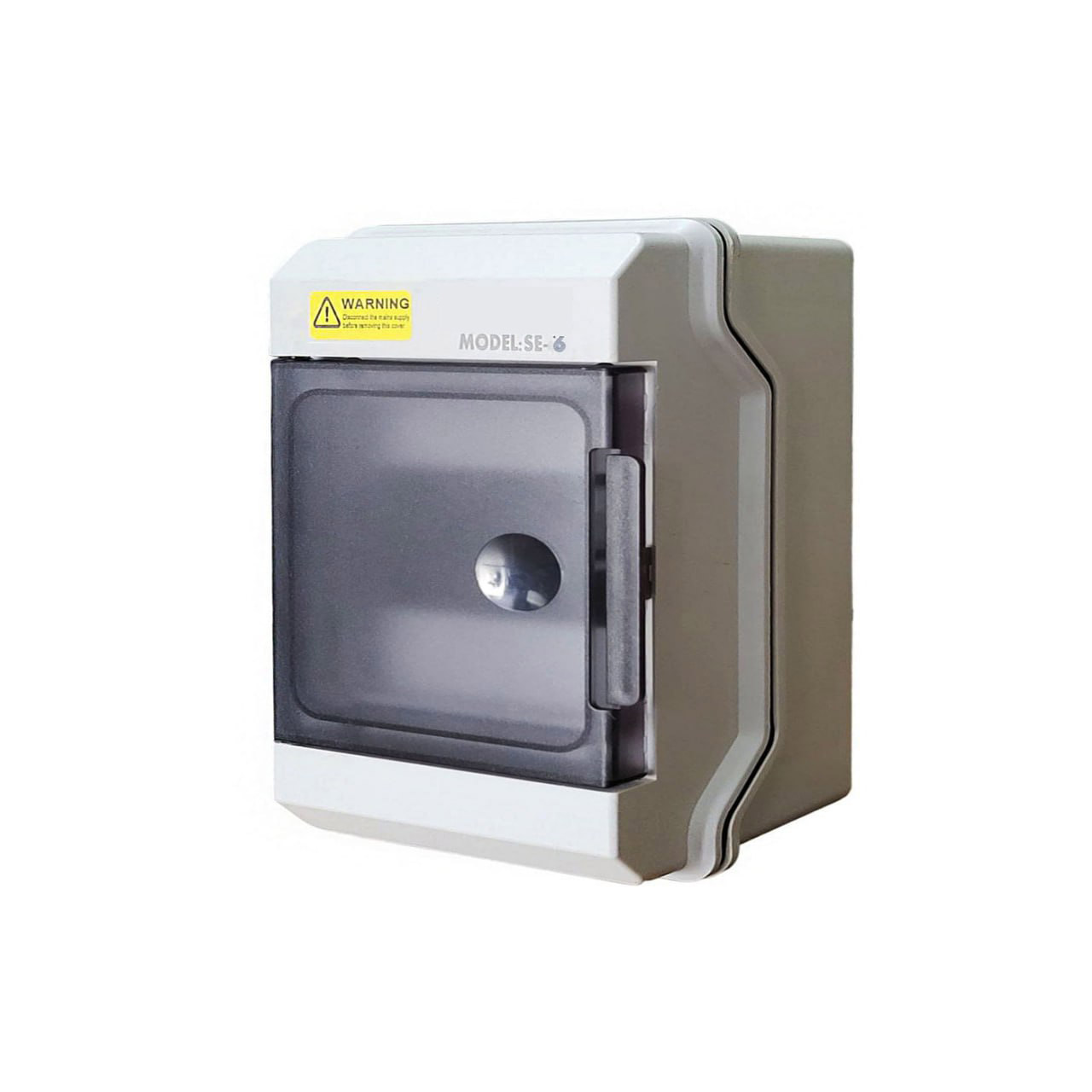 Weatherproof 6-Way MCB Box with Clear PVC Enclosure and Open-Type Cover for Outdoor Power Distribution (6-Pole)