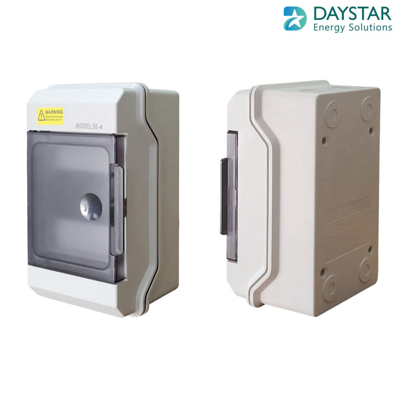Weatherproof 4-Way MCB Box with Clear PVC Enclosure and Open-Type Cover for Outdoor Power Distribution (4-Pole)