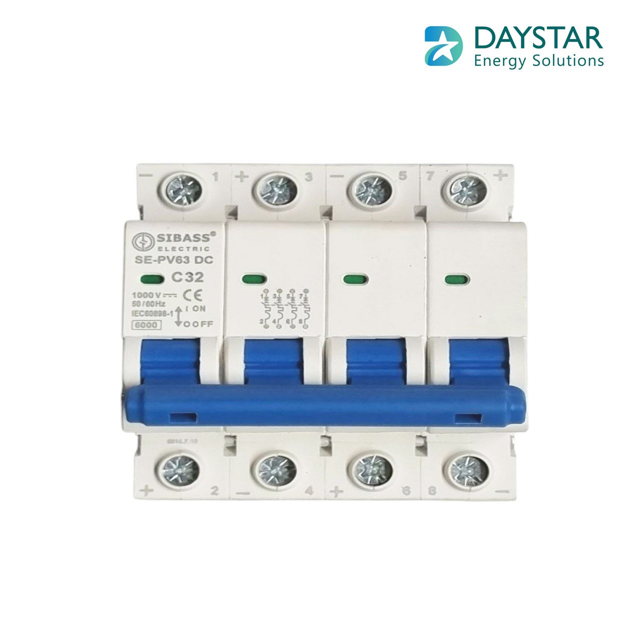 Sibass 32A 4-Pole DC MCB – 1000V