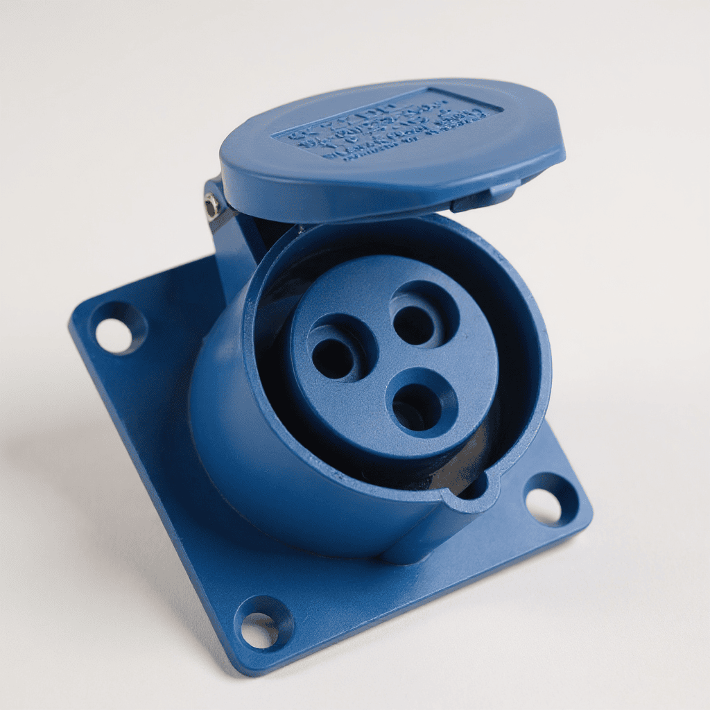 16A/3Pin Industrial panel mount Socket |Single Phase ( only panel mount ...