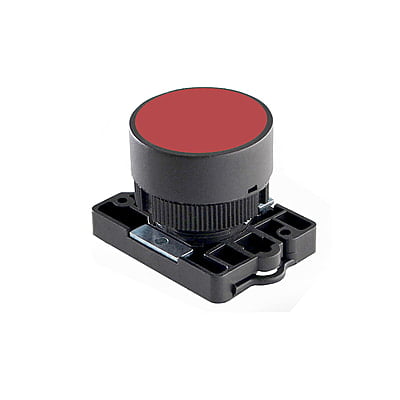 22.5mm PLASTIC PUSH BUTTON RED