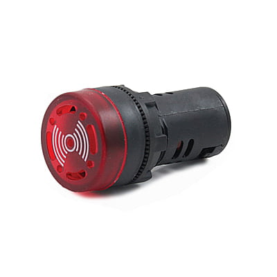 22.5mm BUZZER ILLUMINATED RED