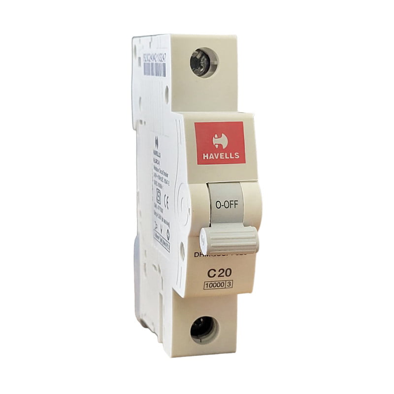 DC MCB, 20A SP C Curve (White) DC MCB, 20A SP C Curve (White)