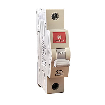 DC MCB, 25A SP C Curve (White)
