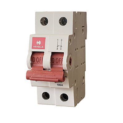 100A DP Switch Disconnector Euro 2 (White)