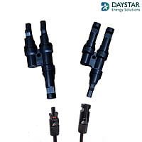 MC4 Branch 2 in 1 T2 Connector with Solar MC4 Connector (1+1 Pair)