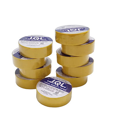 Jindal Quality Tape  PVC Electrical Insulation Tape-Colored Pack of 10 Pieces (Yellow, 10)